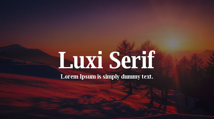 Luxi Serif Font Family