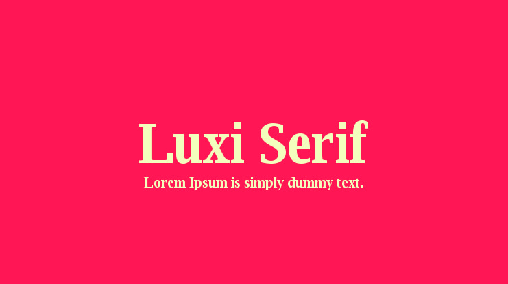Luxi Serif Font Family