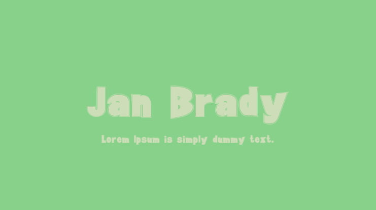 Jan Brady Font Family