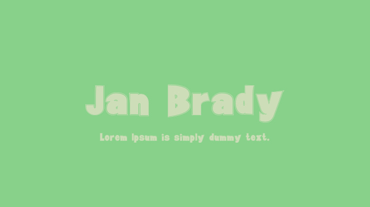 Jan Brady Font Family