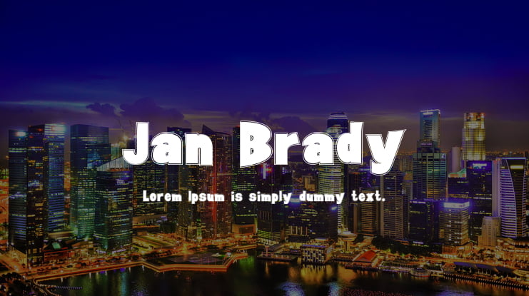 Jan Brady Font Family