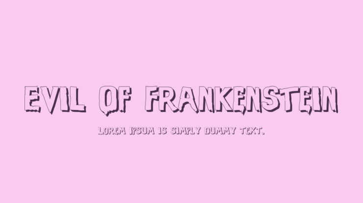 Evil Of Frankenstein Font Family