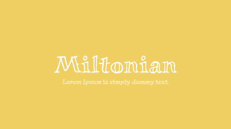 Miltonian Font Family