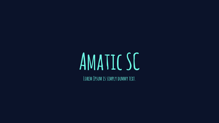 Amatic SC Font Family