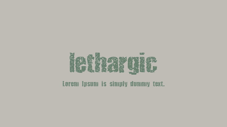 lethargic Font
