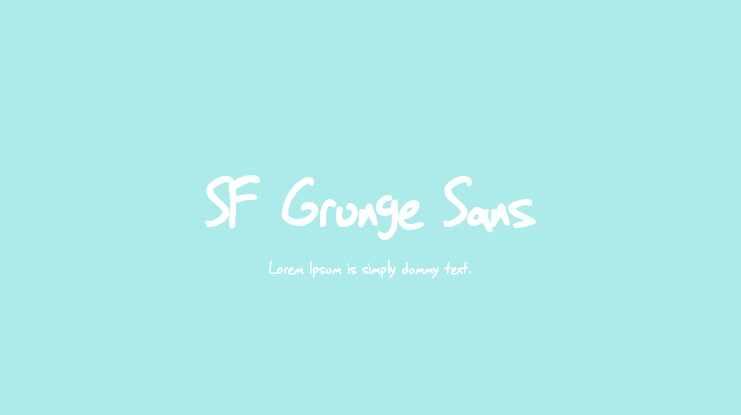 SF Grunge Sans Font Family
