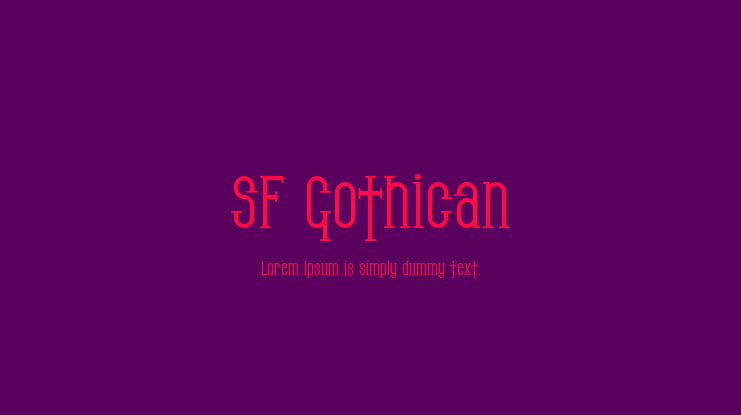 SF Gothican Font Family