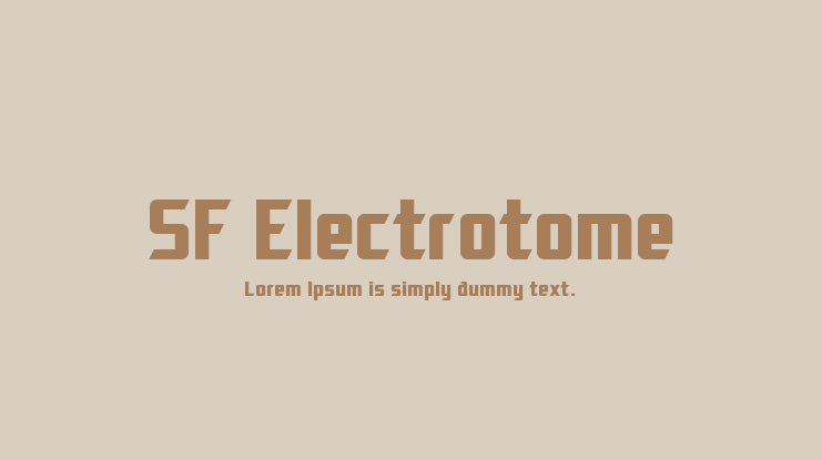 SF Electrotome Font Family