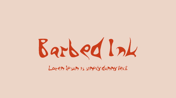 Barbed Ink Font