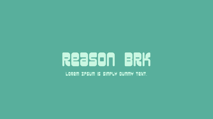 Reason BRK Font Family