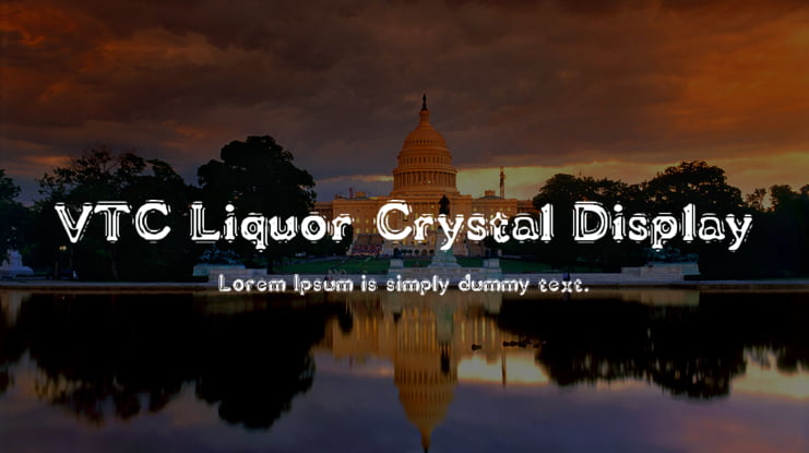 VTC Liquor Crystal Display Font