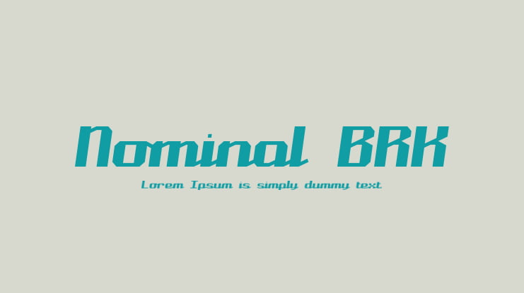 Nominal BRK Font