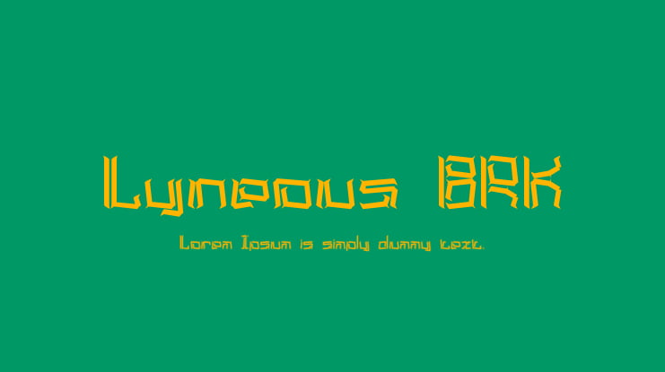 Lyneous BRK Font Family