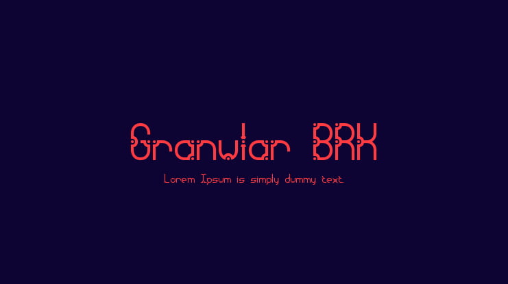 Granular BRK Font