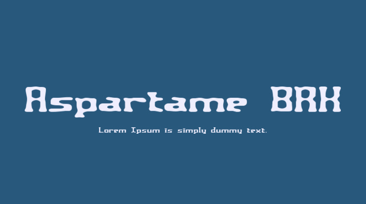 Aspartame BRK Font