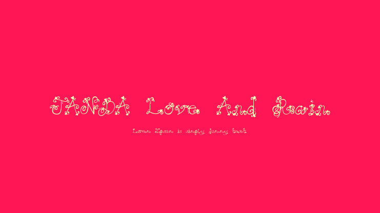 JANDA Love And Rain Font