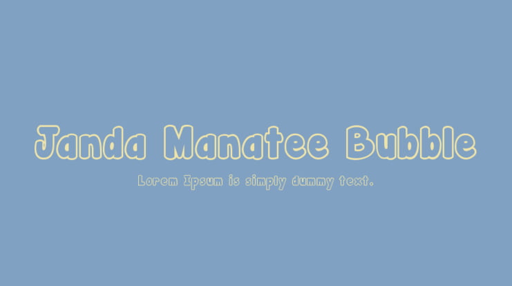 Janda Manatee Bubble Font Family
