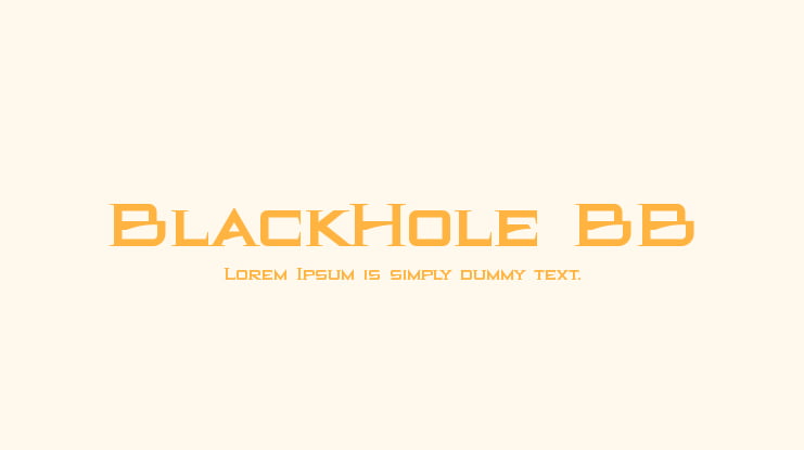 BlackHole BB Font Family