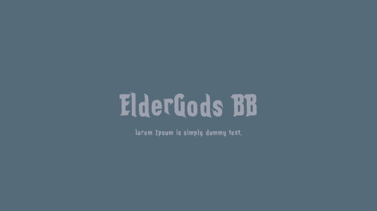 ElderGods BB Font Family