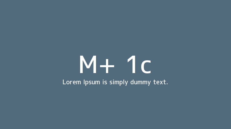 M+ 1c Font Family