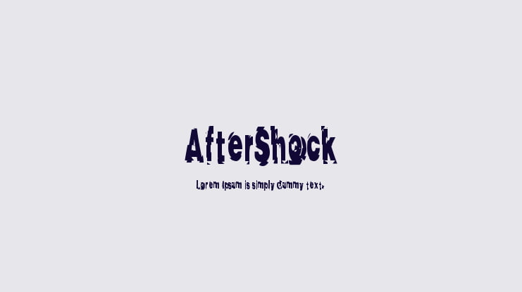 AfterShock Font Family