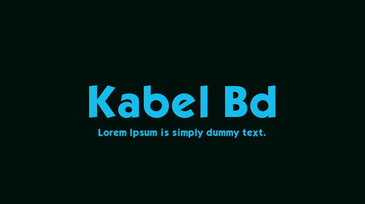 Kabel Bd Font