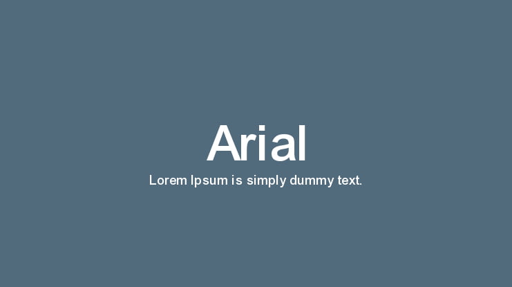 Arial Font Family