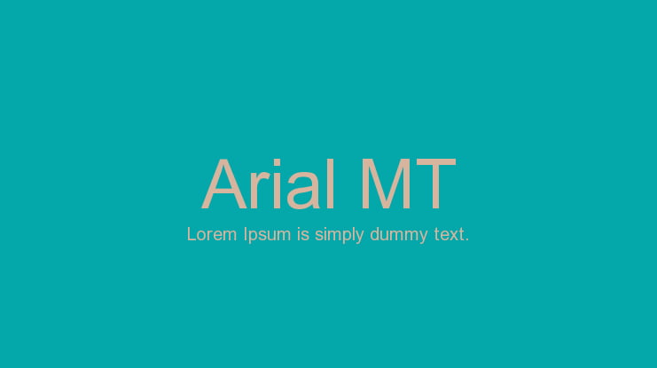 Arial MT Font Family