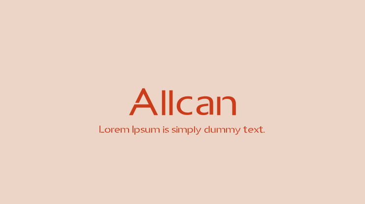 Allcan Font