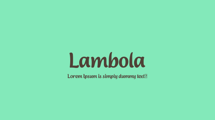 Lambola Font