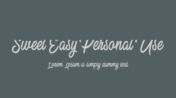 Sweet Easy Personal Use Font