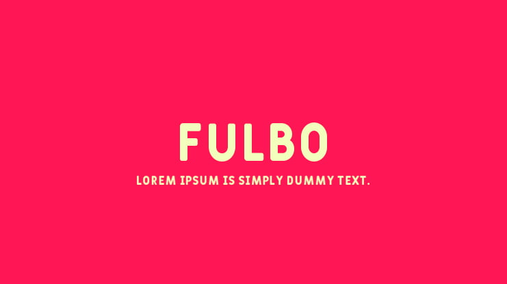 Fulbo Font Family