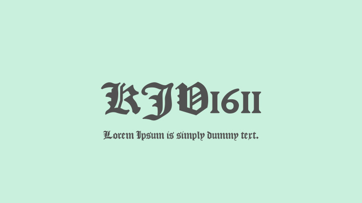 KJV1611 Font