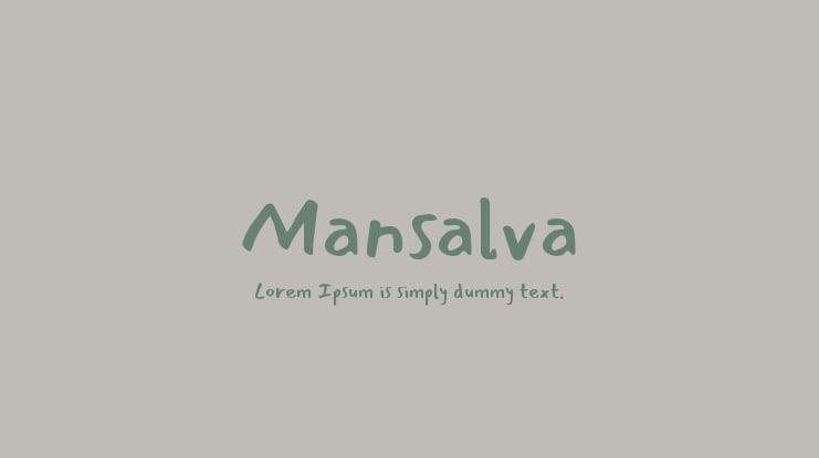 Mansalva Font Family
