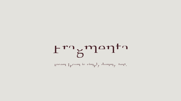 Fragmenta Font