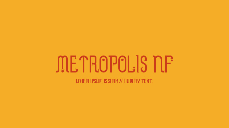 Metropolis NF Font