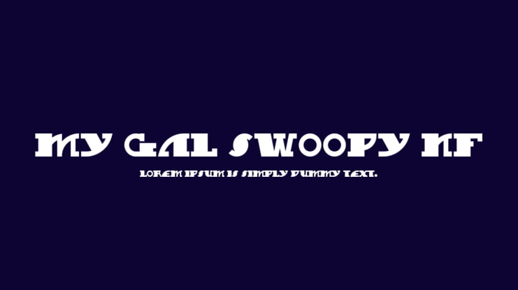 My Gal Swoopy NF Font