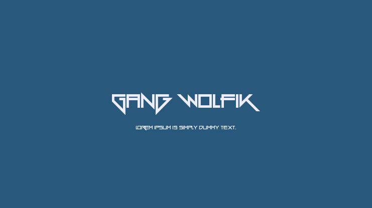 Gang Wolfik Font