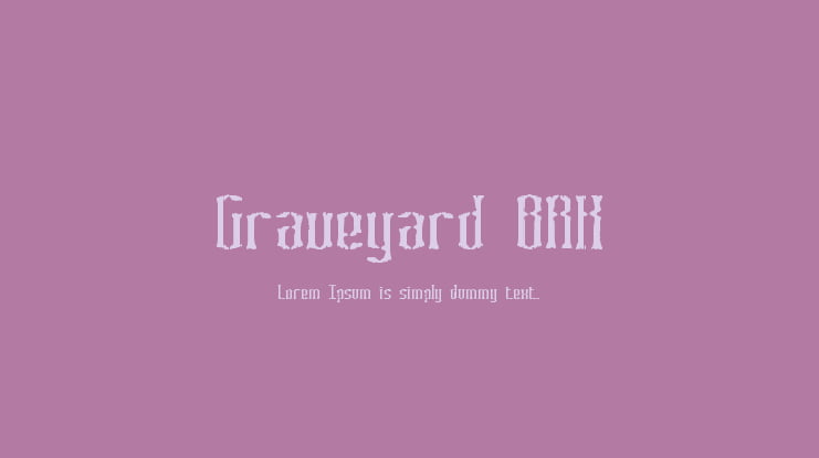Graveyard BRK Font