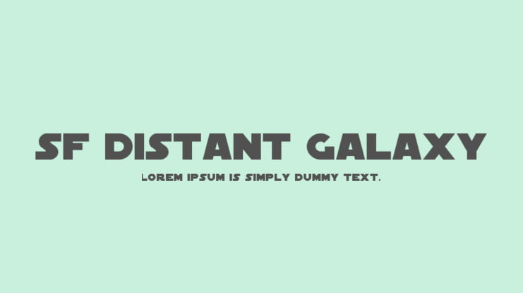 SF Distant Galaxy Font Family