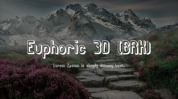 Euphoric 3D (BRK) Font Family