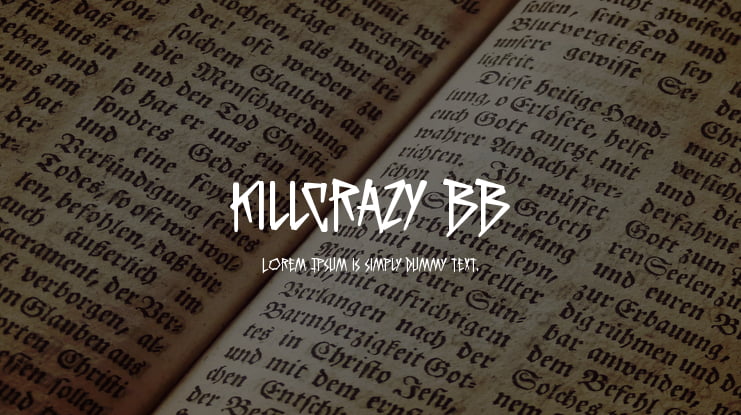 KillCrazy BB Font Family