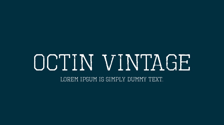 Octin Vintage Font