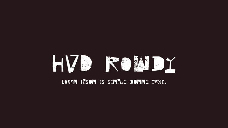 HVD Rowdy Font