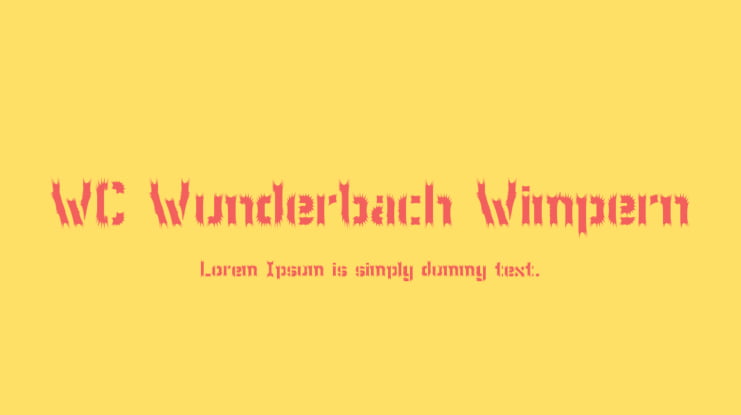 WC Wunderbach Wimpern Font
