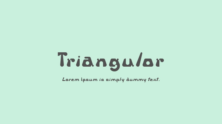 Triangulor Font