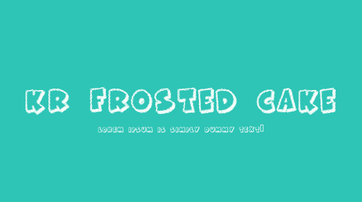KR Frosted Cake Font
