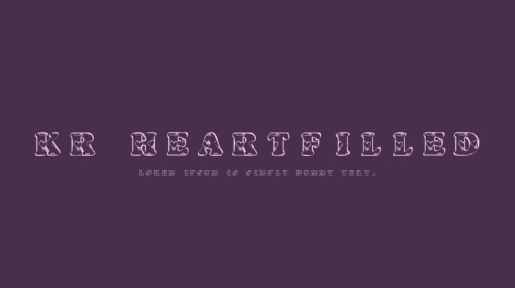 KR Heartfilled Font