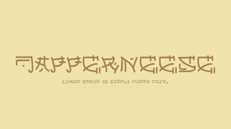 Japperneese Font