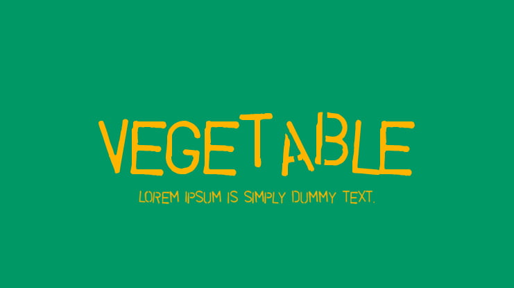 Vegetable Font